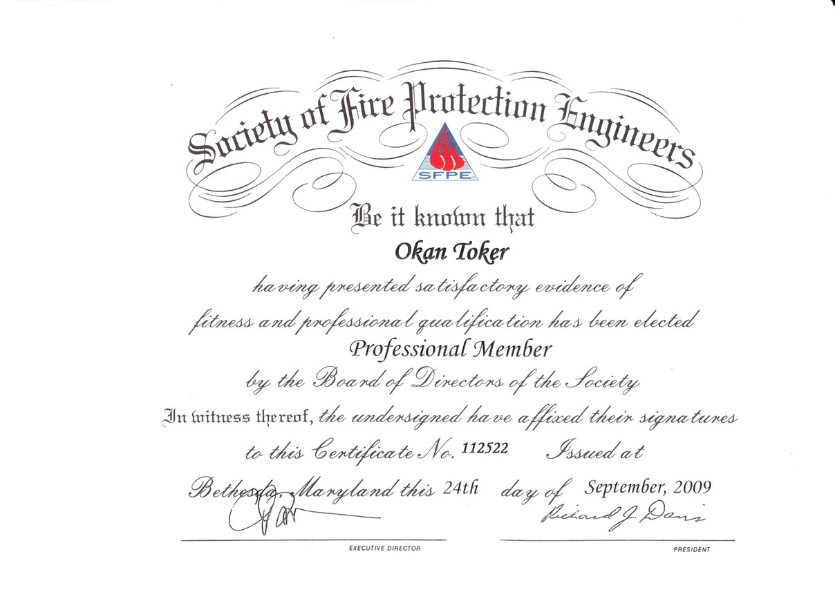 SFPE_PROFESSIONAL_MEMBER_CERTIFICATE_2009_